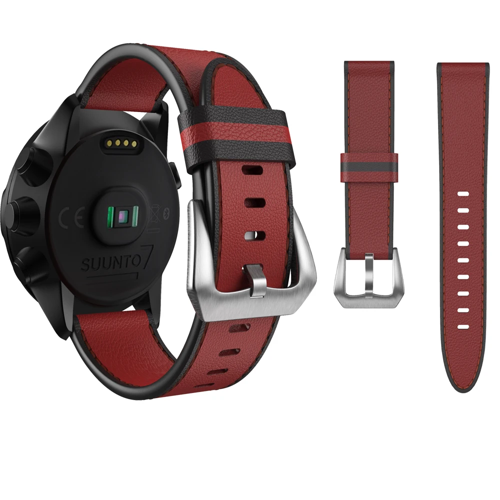

For Suunto 7/Suunto 9 Replacement Wristband Soft leather Sports Watch Strap Suunto 9 Baro/9 Spartan/9 GPS /Suunto D5Watch Band