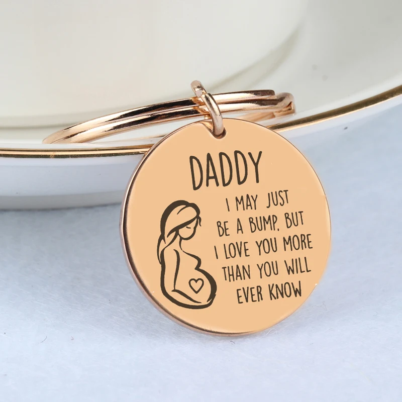 Брелок с надписью To Be A Dad возможно я просто шишка но люблю тебя больше чем ты