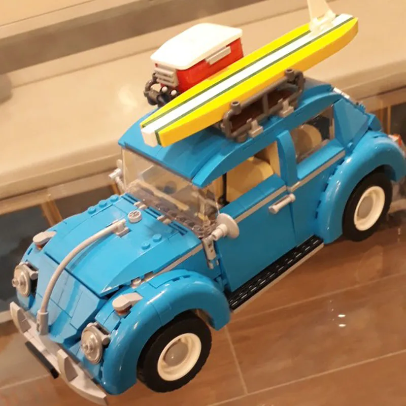 Techinc Серия Volkswagen Beetle City Car Modle образовательные строительные блоки кирпичные