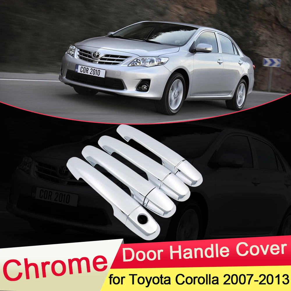 Для Toyota Corolla E140 E150 2007 ~ 2013 хромированная крышка для дверных ручек улова аксессуары