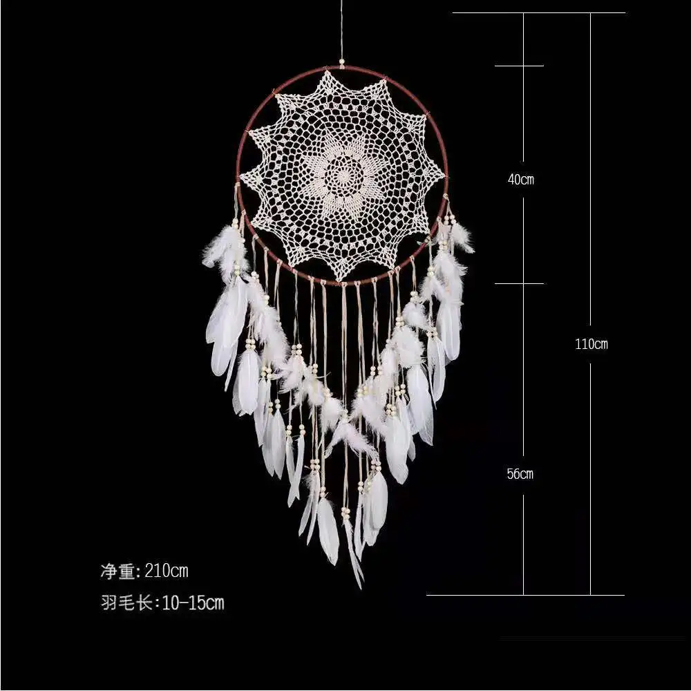 

Hand-woven Feather Pendant Art Gift Oil Painting Animal Dream Catcher To Drive Away Nightmares Wall Decoration Home Decoration