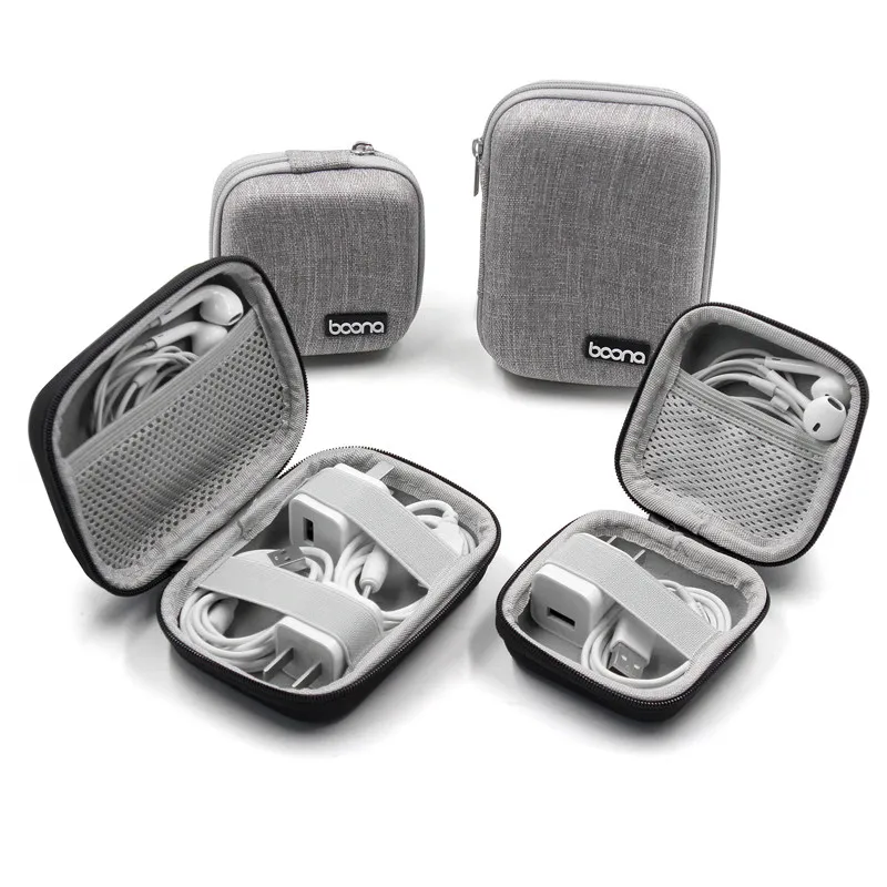 Мини Жесткий корпус сумка для хранения наушников кабеля передачи данных