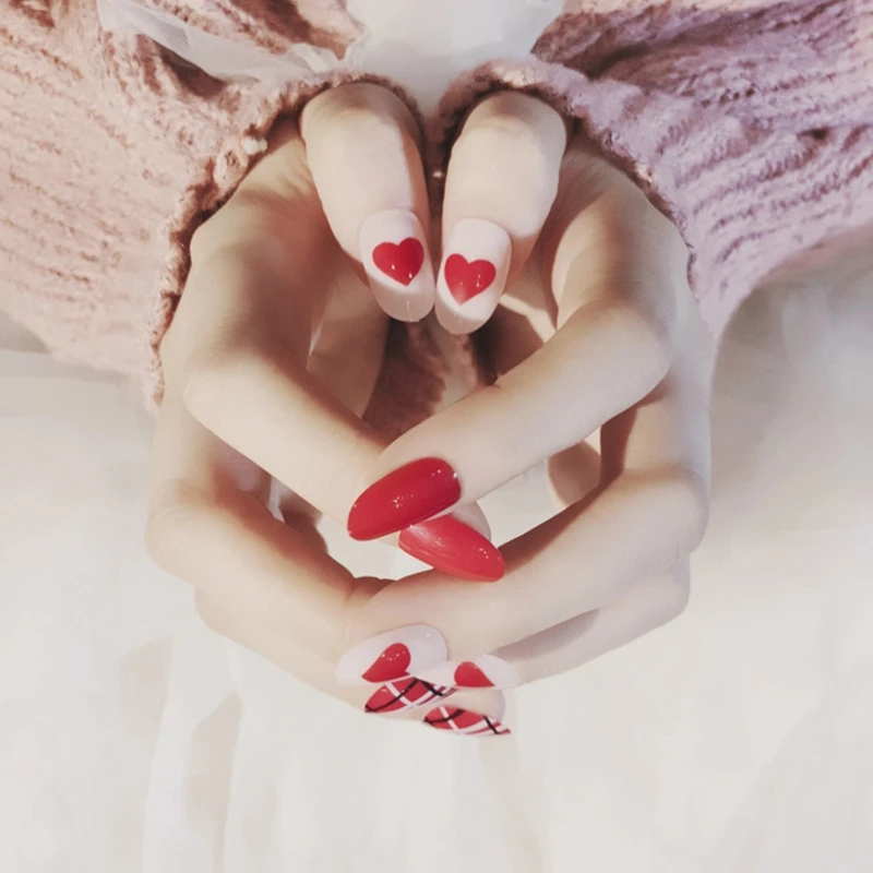 Модные накладные ногти советы для женщин дамы DIY украшения ногтей Блестящий