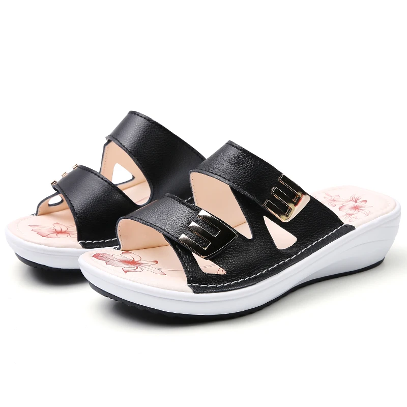 Сандалии Vrouwen Sommer из натуральной кожи, модные босоножки на платформе и высоком каблуке, лето 2021