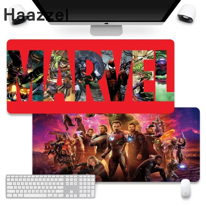 Marvell Mouse Pad Art Table Mats Office Carpet Desk Mat Black Big Mousepad Rubber for Computer |