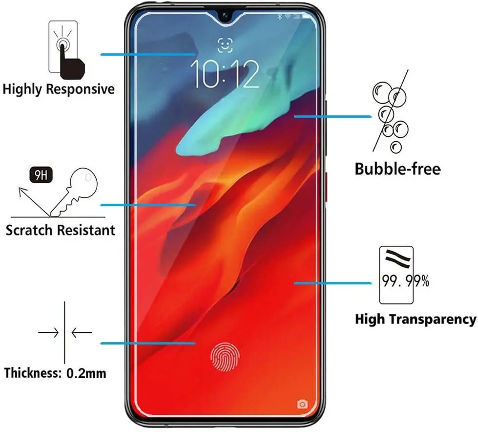 Tempered Glass For Lenovo Z6 Pro /Z6 Pro5G Lite /ZP /A6 Note/ K10 Note /K6 Enjoy Screen Protector Protective Film | Мобильные