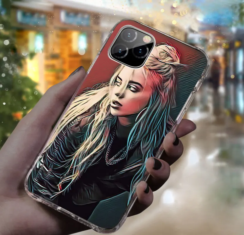TPU A1041 Billie Eilish наклейки dont smile at me мультфильм чехол для телефона для iPhone 11 pro max 7 5S SE 6 6s 8 7 Plus X XR XS MAX Мягкий ТПУ чехол - Цвет: TPU A1041