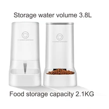 3.8L Large Capacity Pet Dog Cat Automatic Feeder Detachable Bowl Water Dispenser Food Feeding Device For Cat Dog Pet Supplies
