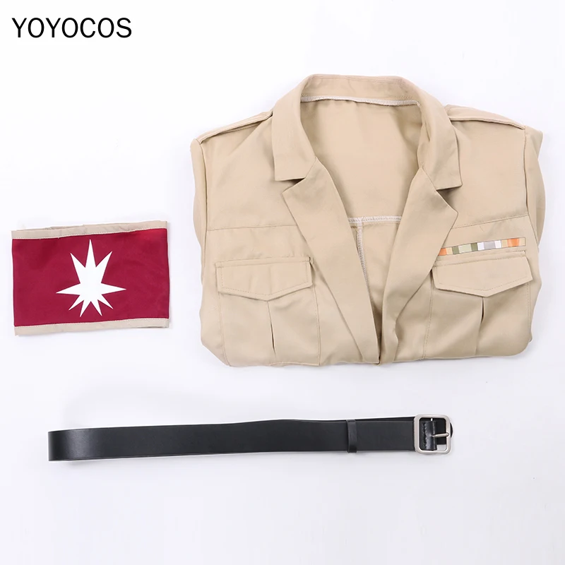 Костюмы для косплея YOYOCOS атака на Титанов Униформа новинка 2021 Бежевый длинный