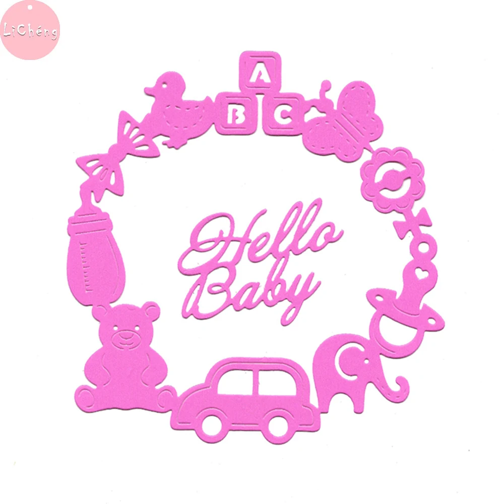 Hello Baby Slimline Трафаретный вырубной штамп Скрапбукинг папки для тиснения