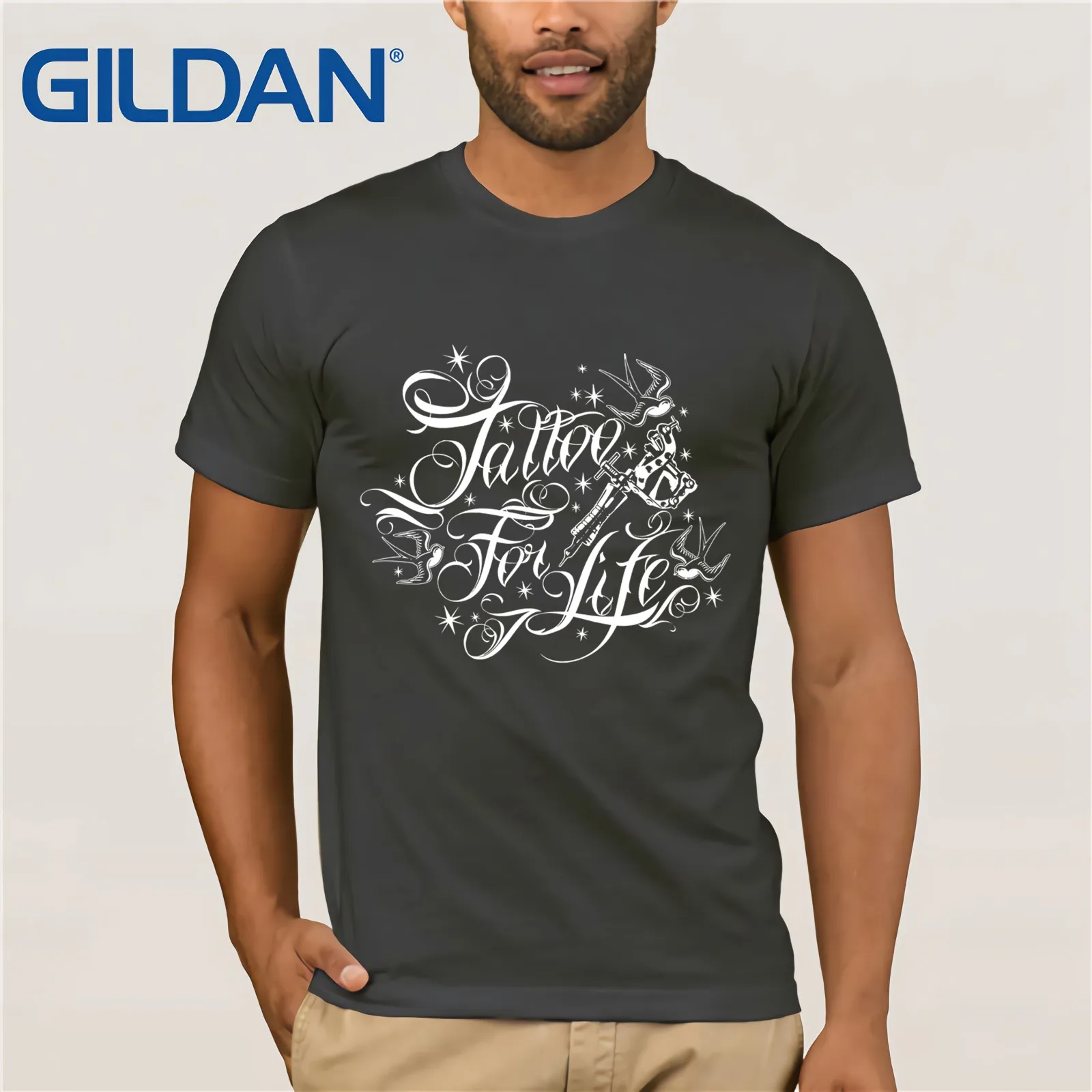 2019 летняя принтованная Мужская футболка Харадзюку татуировка для жизни