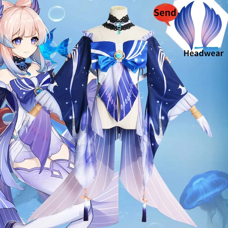 

Game Genshin Impact Cosplay Costumes Coral Palace Heart Sea Traveler Yíng Cosplay Game Anime Suit Female Halloween
