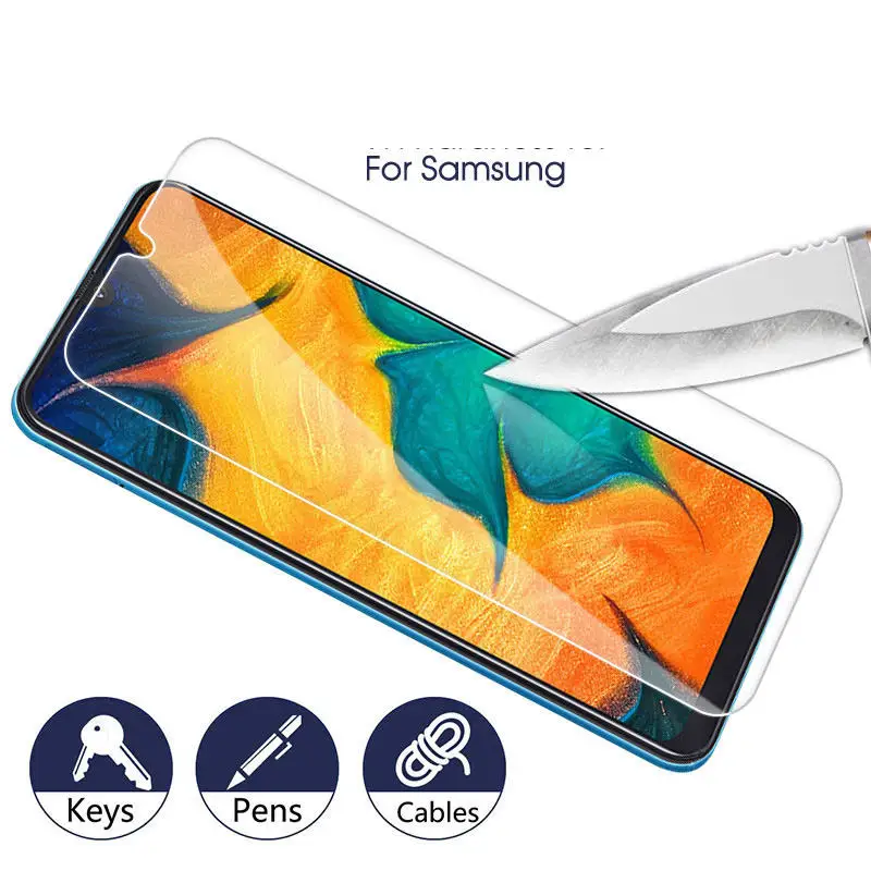 Закаленное Стекло на samsung Galaxy A10 A20 A30 A40 A50 A60 Экран протектор для samsung A10S A20E A20S A30S A50S чехол Защитное стекло