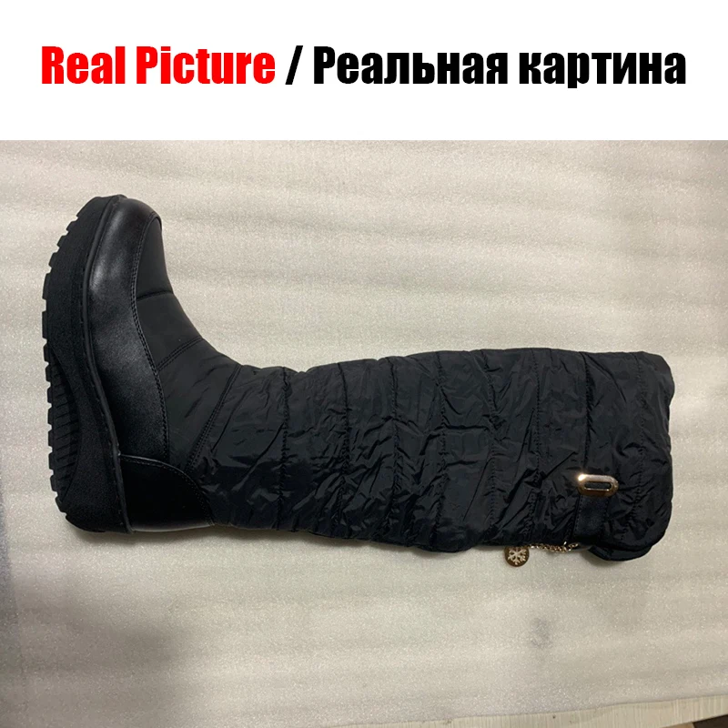 SARAIRIS/женские высокие сапоги выше колена, зимняя меховая обувь на толстой плоской платформе, женские зимние сапоги, Botas Mujer, большие размеры 35-44