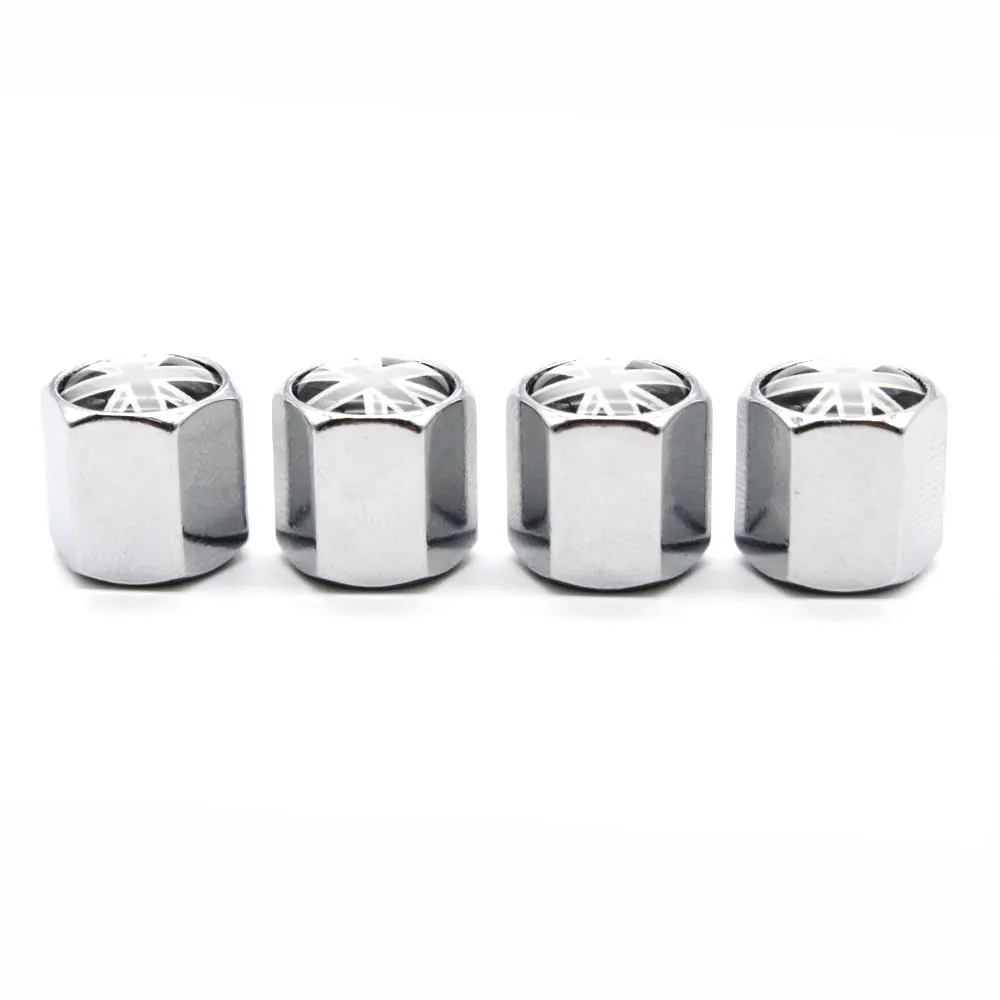 4 Pcs/Set Zinc Alloy England Flag Style Tire Valve Stem Cap Wheel Air Caps for Auto Cars | Автомобили и мотоциклы