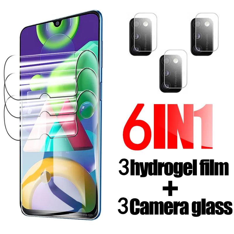 

6 в 1, набор для Samsung M21, защитная пленка для экрана, Гидрогелевая пленка для Samsung Galaxy M21 2020 Sm-m215f/ds 6,4 дюйма, защитная пленка