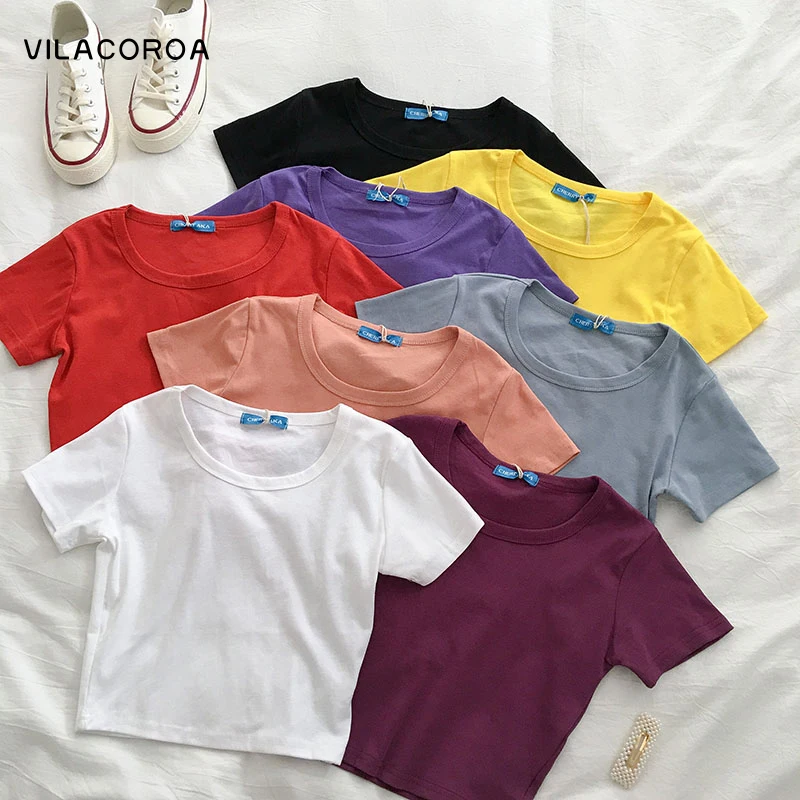 

Укороченный топ в стиле Харадзюку, футболки, женские футболки, летние короткие базовые майки в стиле Ins, топ на бретелях, женская тонкая верх...