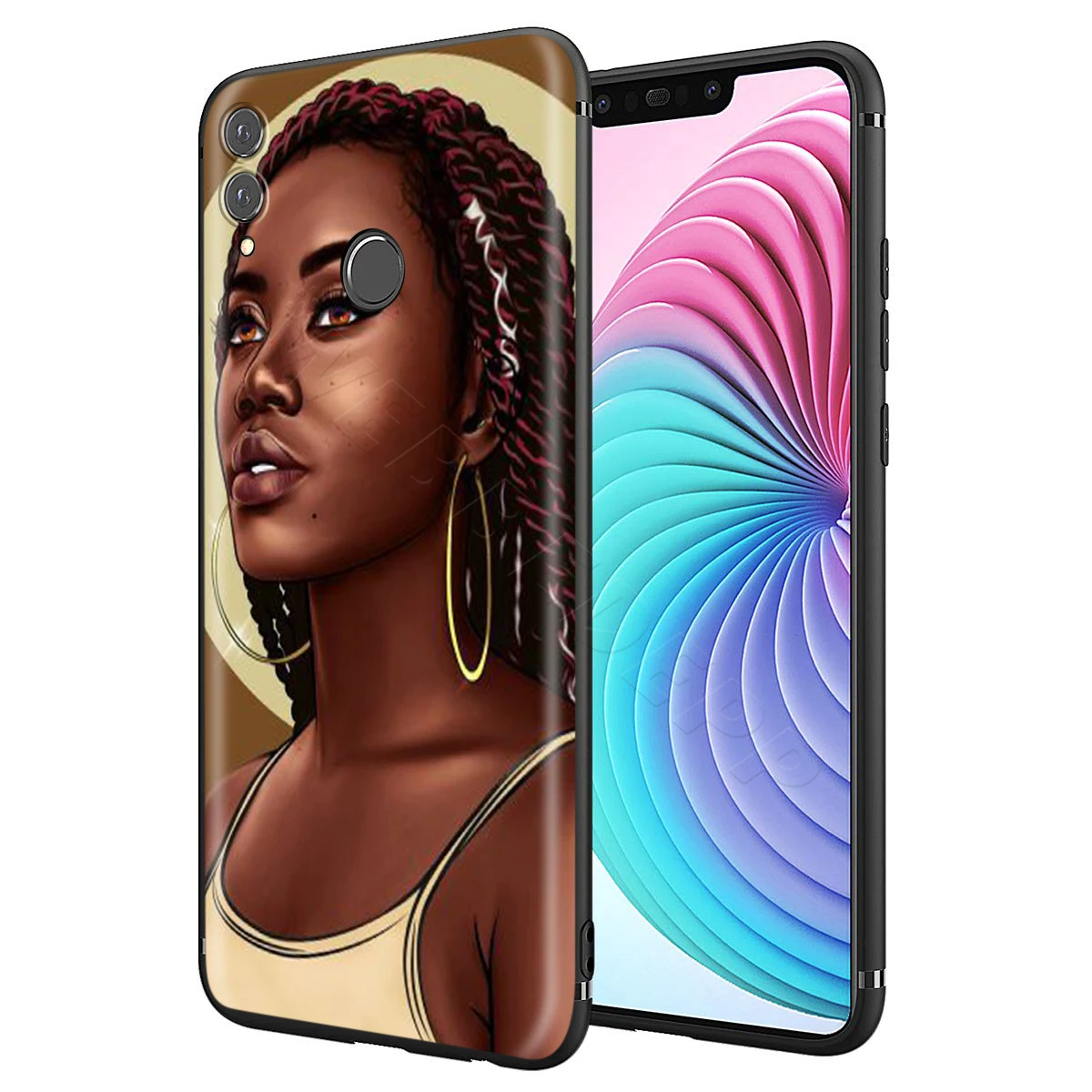 Webbedepp афро девочек художественный чехол для Huawei Mate 10 20 30 Nova 2i 2 3 3i 4 5i Y5 Y6 Y7 Y9 Pro Lite