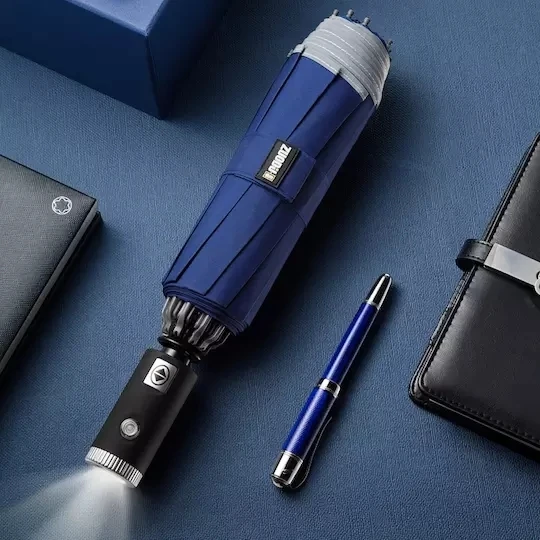 Зонт с фонариком автоматический складной зонт от шторма одной кнопкой|Зонтики| |