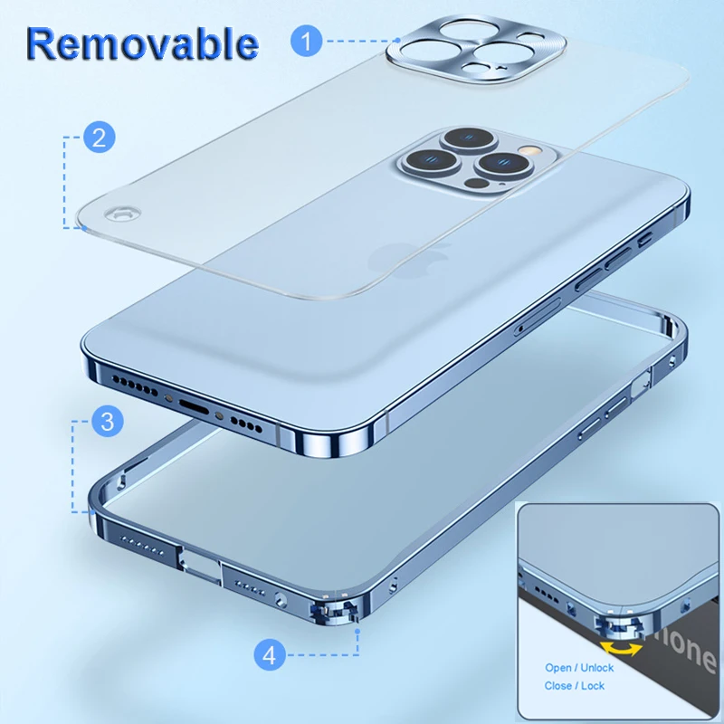 Противоударный алюминиевый металлический защитный чехол для Iphone 14max 11 12 13 Pro Max Mini