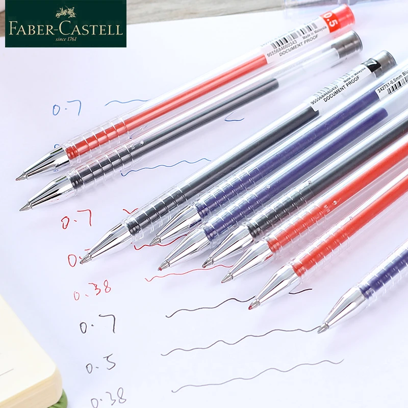 Faber Castell Eco гелевые ручки 0 38/0 5/0 7 мм черный/красный/синий ручек молочного цвета