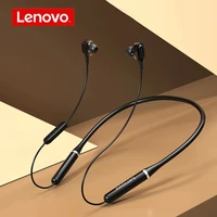 original lenovo xe66 bluetooth headphones neckband true wireless earphones stereo magnetic headphones with mic noise cancelling
