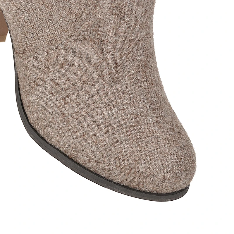ASILETO/джинсовые ботинки; женские ботильоны на высоком толстом каблуке; Новинка года; женская обувь с острым носком; весенняя обувь на молнии; Повседневная обувь; botas bota