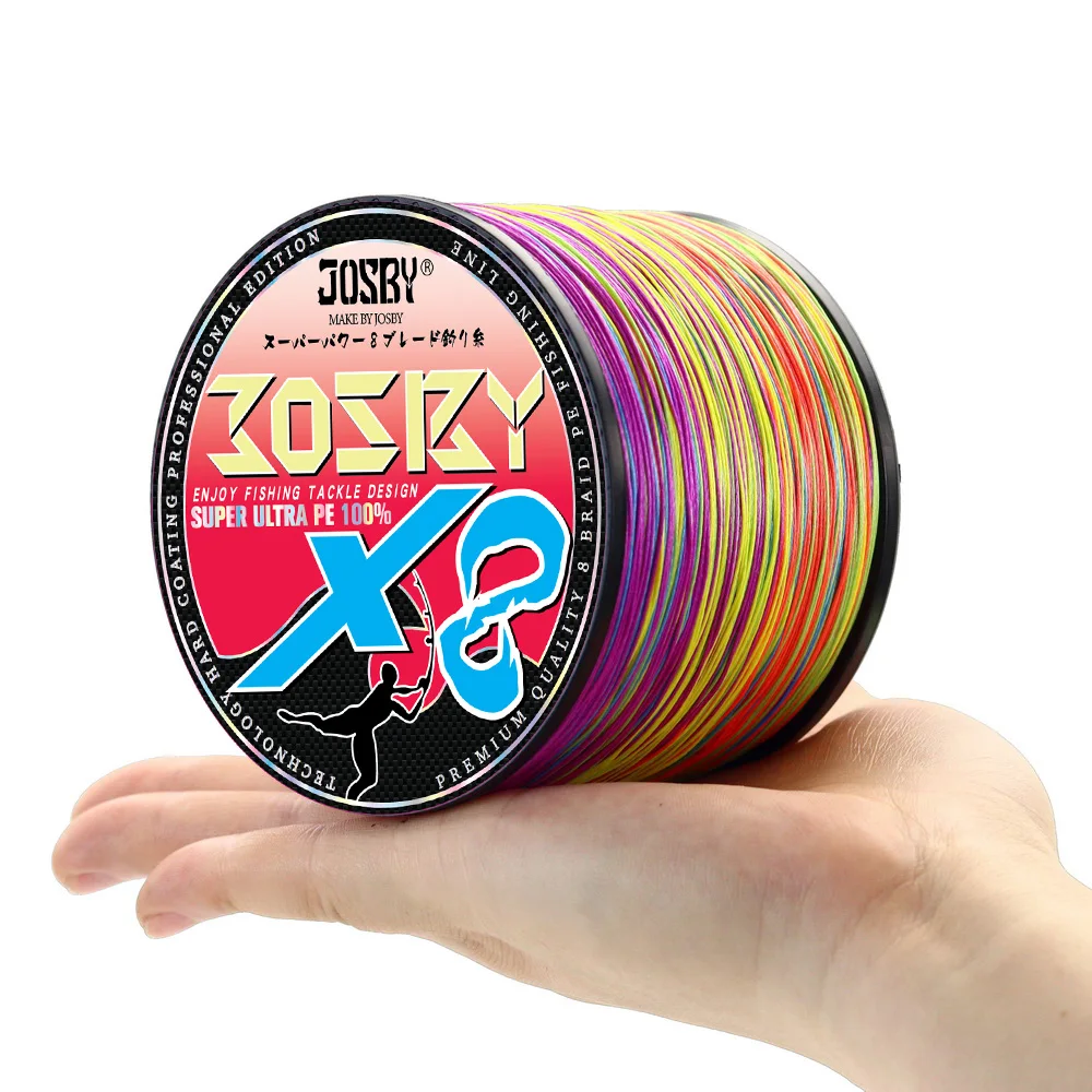Плетеная рыболовная леска JOSBY 300 м 500 1000 9 нитей 8 4 нити многонитевая прочная для