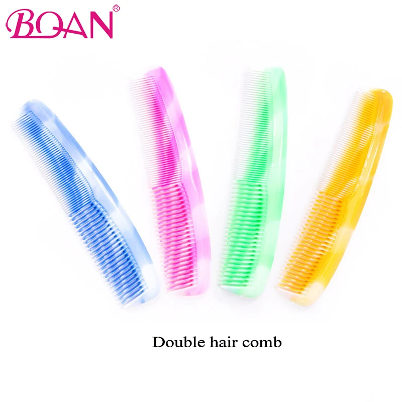 

BQAN 4 цвета двухсторонние пластиковые профессиональные гребни для парикмахерских волос Антистатические салонные Инструменты для укладки в...