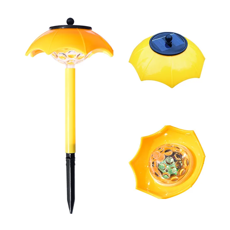 LED Waterproof ABS Solar Umbrella Light Color Gradient Flashing Outdoor Lawn Courtyard Garden Underground Scenery Li | Лампы и