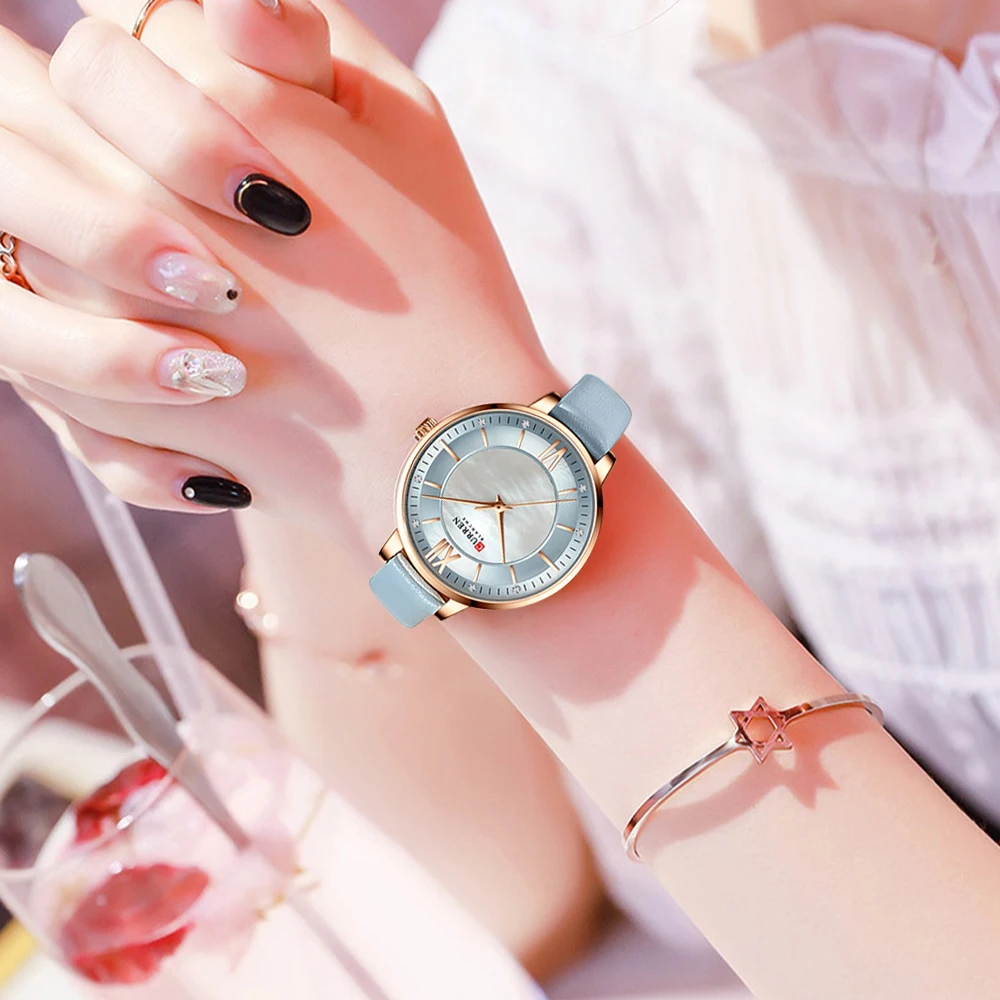 

CURREN Watch for Women Luxury Casual Clock Leather Quartz Brandes Ladies Wristwatches Fashion Zegarki 2021