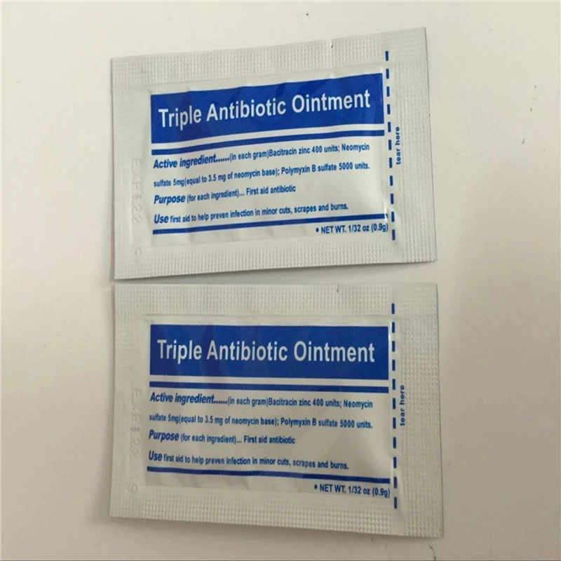 

0.9g/Pack Triple Antibiotic Ointment Gel for Burns First Aid Kit Accessories Dressing Burn Cream Wound Care Anti-infection