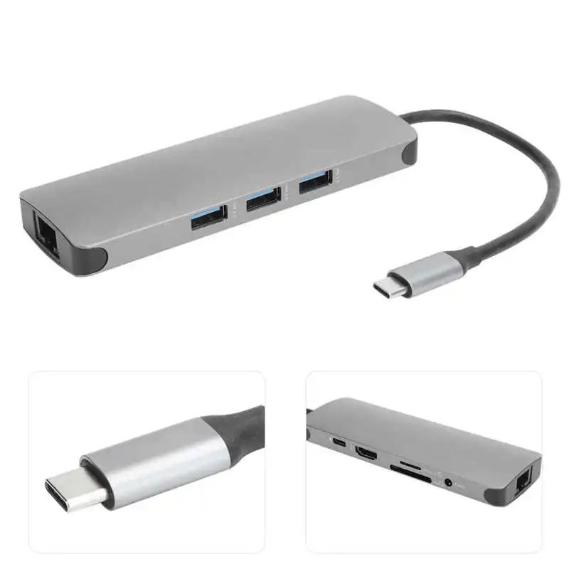 9 в 1 конвертер Type-C на RJ45/PD/HDMI/карта памяти/адаптер USB3.0 |