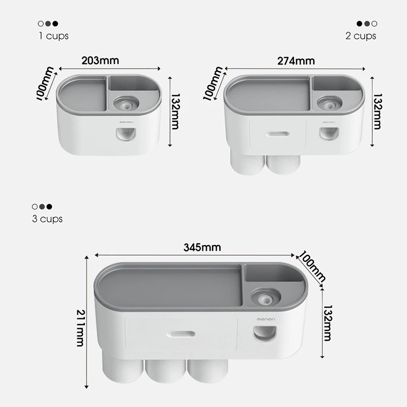 AHAWILL New Magnetic Adsorption Toothbrush Holder Inverted Cup Automatic Toothpaste Squeezer Dispenser Home Bathroom Product | Дом и сад