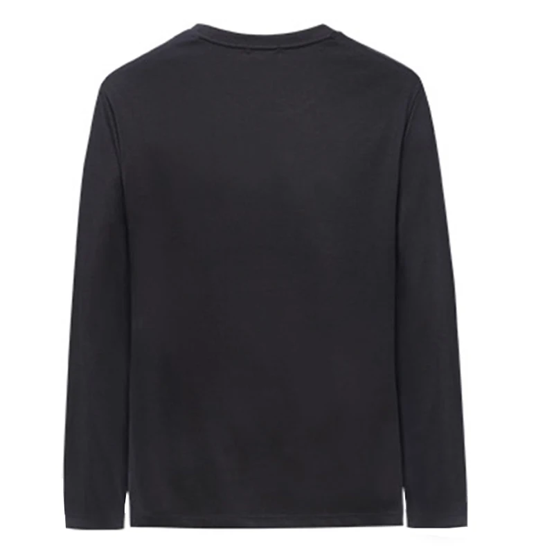 Autumn Men's fashion casual long-sleeved 100% cotton T-shirt round neck printed cartoon O-Neck men t shirt boyfriend gift 2020 | Мужская