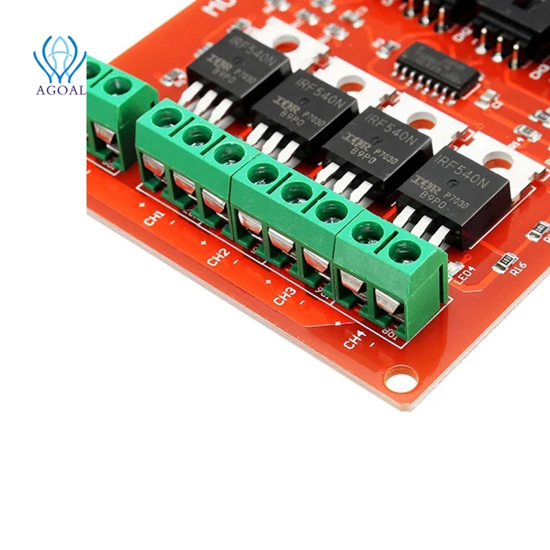 Четырехканальная 4-канальная кнопка управления маршрутом MOSFET IRF540 V4.0 + модуль