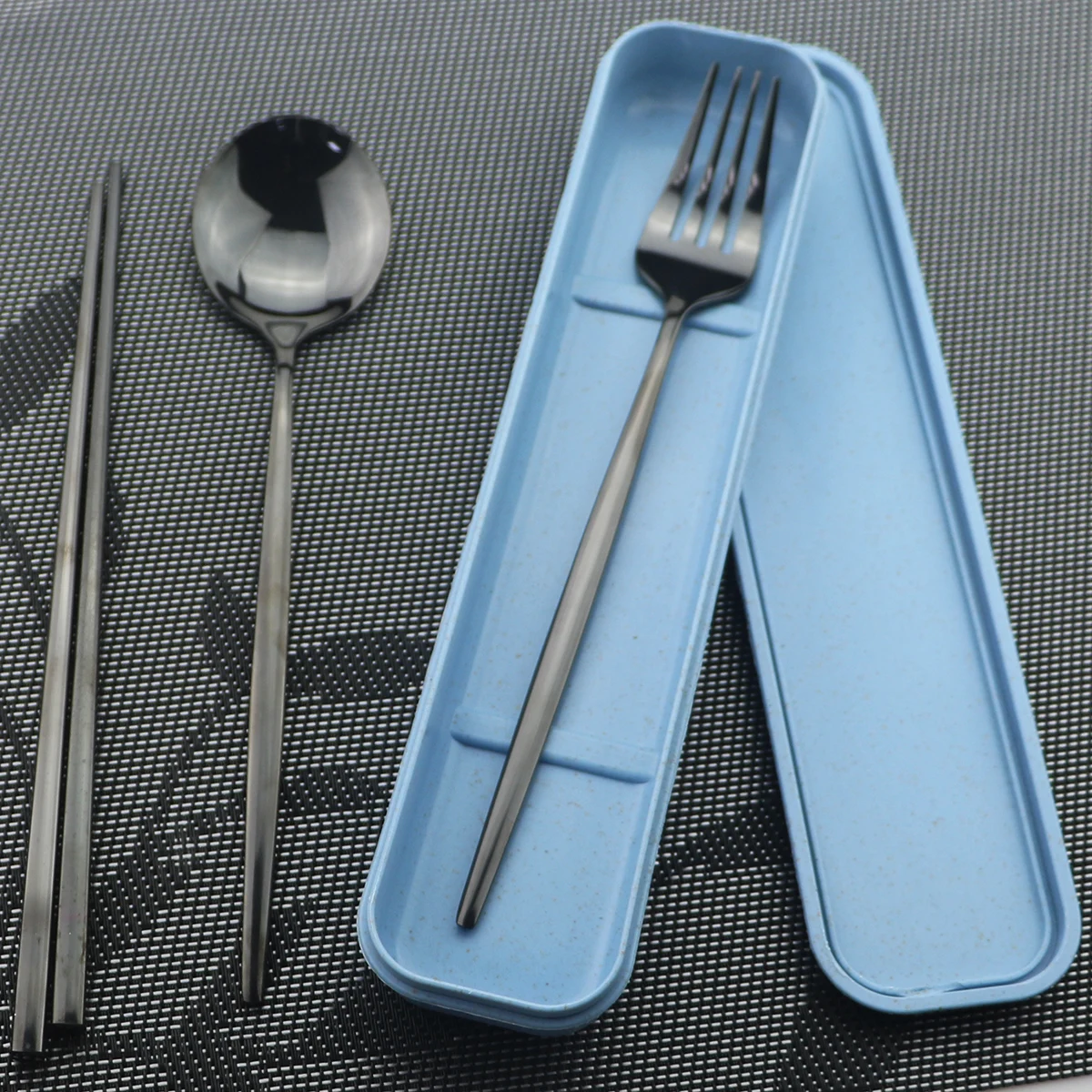 Портативный набор посуды для путешествий 4cs/набор из нержавеющей стали с