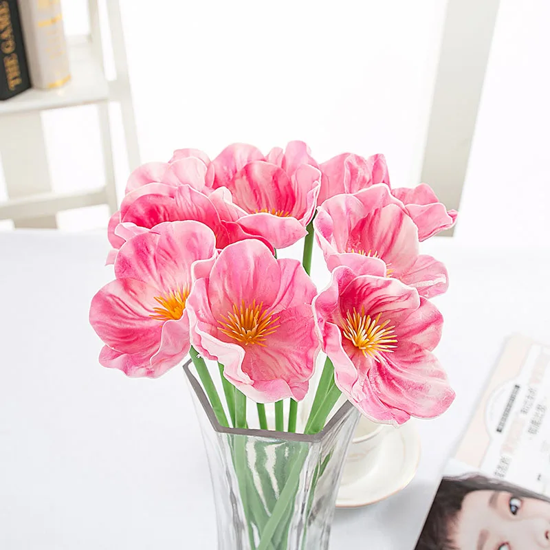 10 шт. искусственный цветок мака из ПУ кукурузный Маковый букет украшение для дома