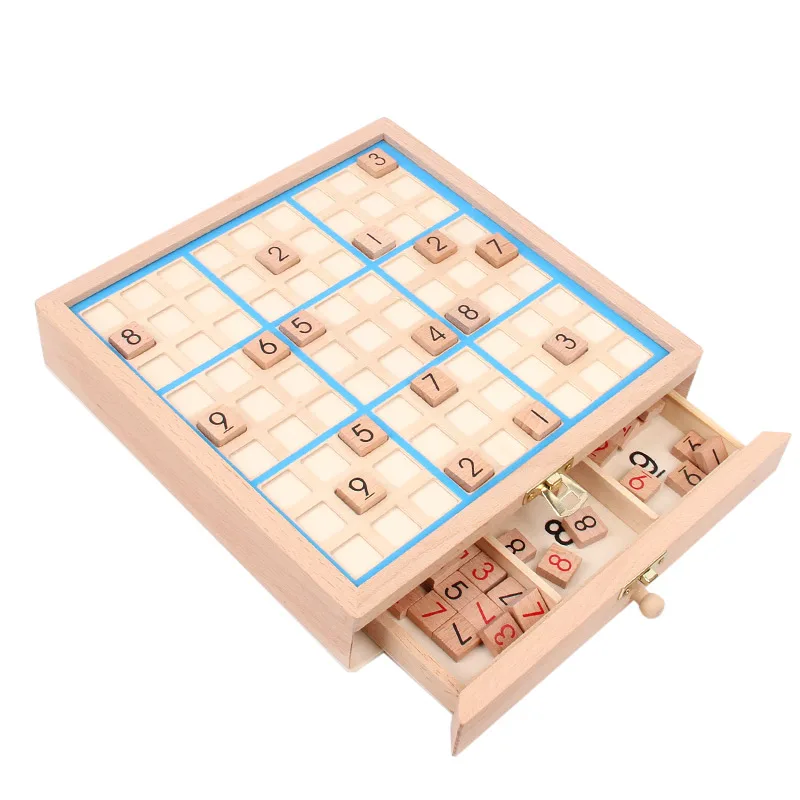 

Puzzle Board Wooden Sudoku Game Family Games Sudoku Wooden Juegos Inteligencia Board Games for Children Chess Games BG50SD