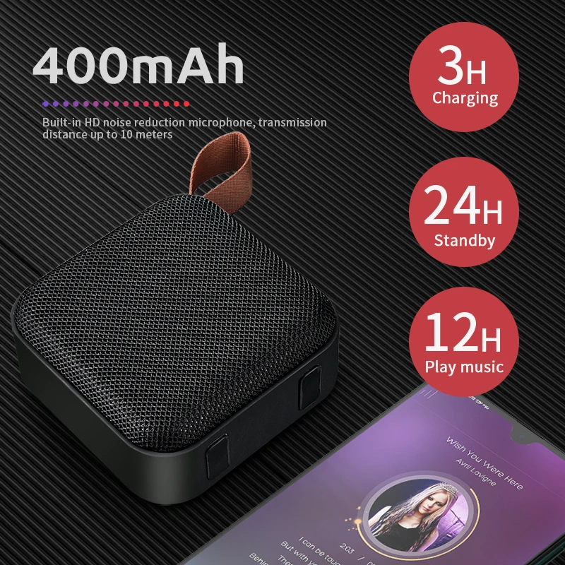 Bluetooth Колонка холщовая с поддержкой FM радио и TF карт|Портативные колонки| |