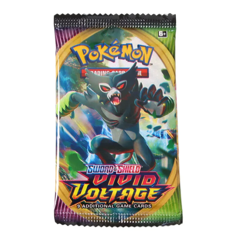 Случайный 9 дюймов блестящие карты Pokemon TCG: щит меча яркий усилитель напряжения