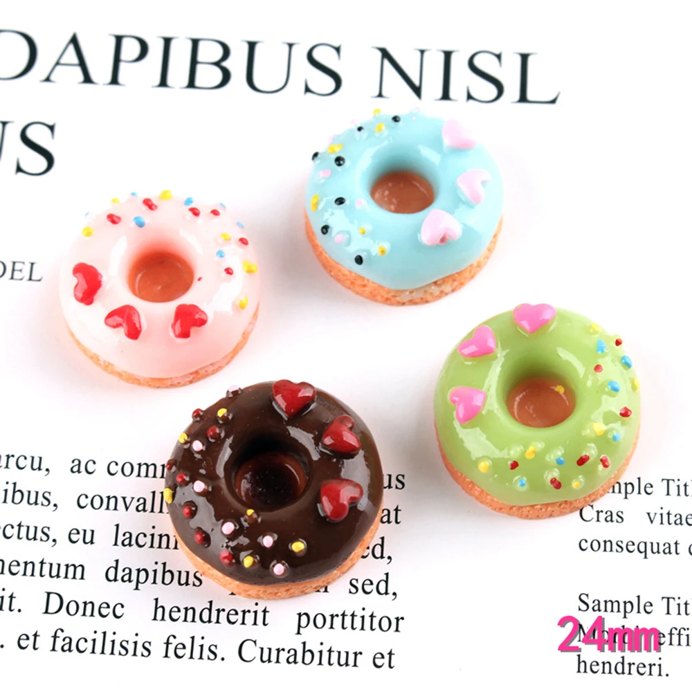 Yamily 10 шт./каучуковая Милая еда Очаровательная имитация любви Пончик подвески