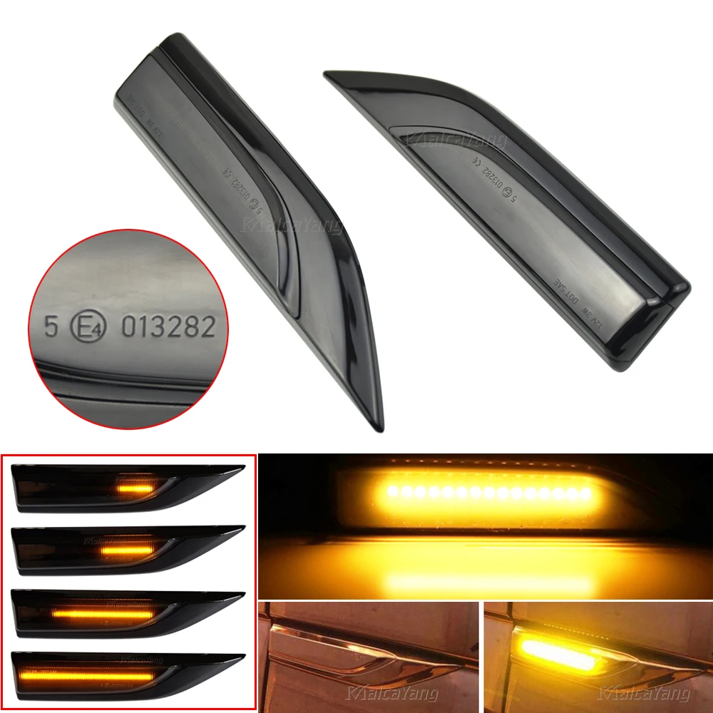 

Dynamic LED Side Marker Lights Flowing Sequential Turn Signal Light Blinker For VW Transporter T6 Multivan MK4 2015-2019