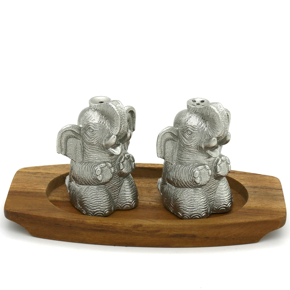 Набор приправ в восточном стиле набор форме слона для соли и перца Caddy из 3