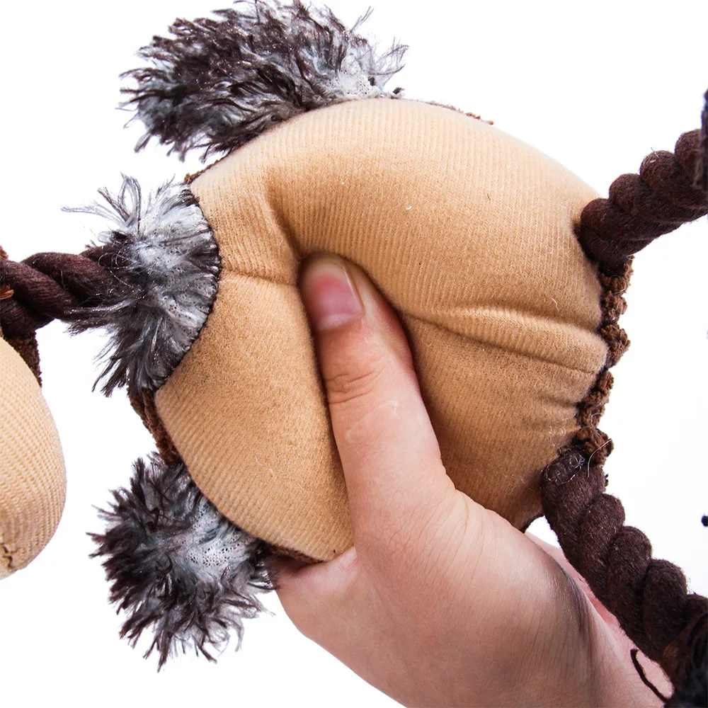 

Dog Puppy Toys Pet Supplies Pets Chew Toy Animal Shape Squeak Cleaning for Small Medium Dog Accessories Training Plush Sound