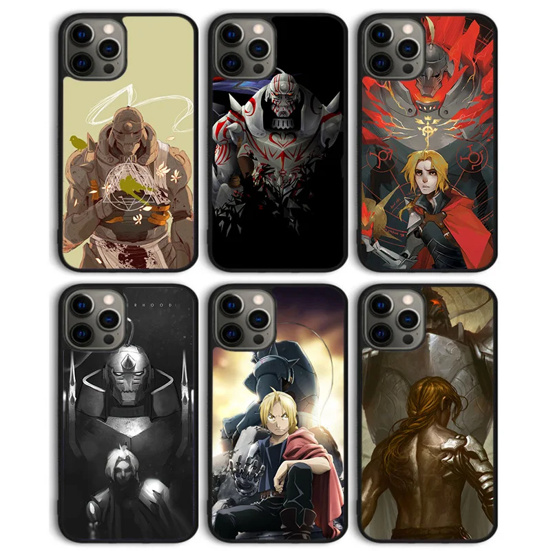 Цельнометаллический чехол для телефона Alchemist Alphonse Elric iphone 14 13 11 12 Pro Max mini XS XR 8 Plus 7 SE