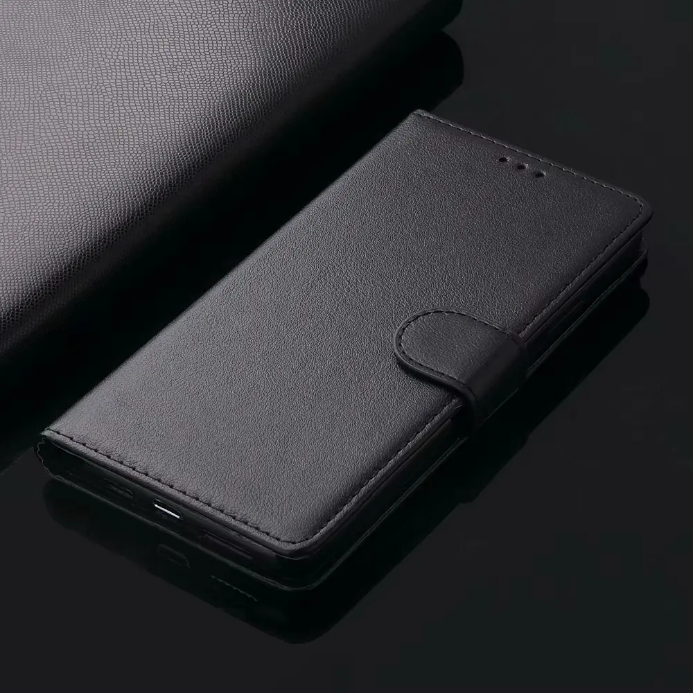 black Для samsung Galaxy S6 S7 Edge S8 S9 Plus S10 5G Lite Plus чехол на магнитной застежке кожаный чехол-бумажник чехол для мобильного телефона - Цвет: black