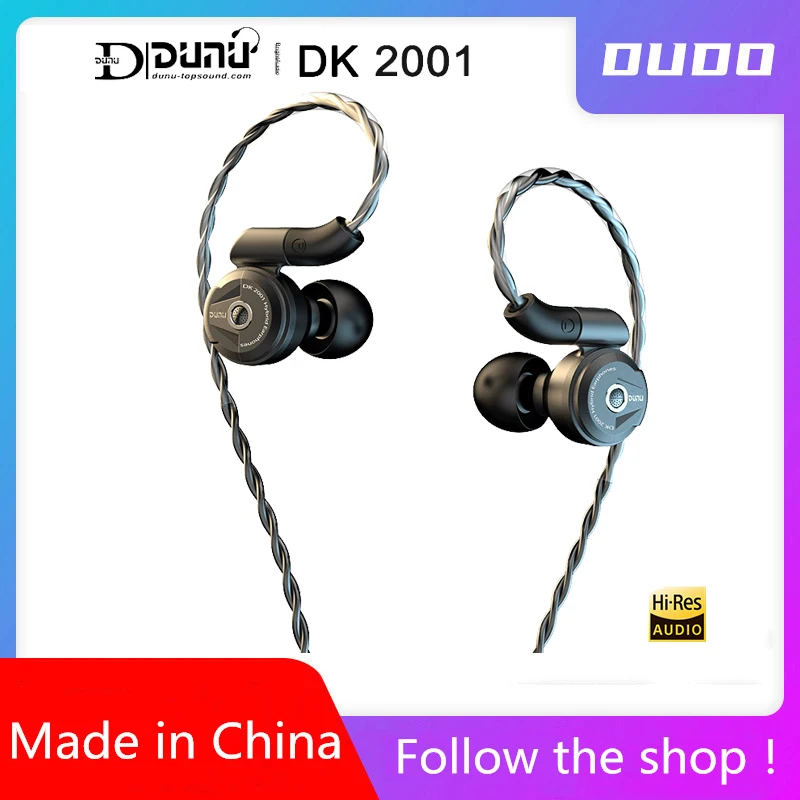 DUNU DK2001 HiFi аудио 3BA + 1DD гибридные драйверы наушники-вкладыши IEM с захватом MMCX