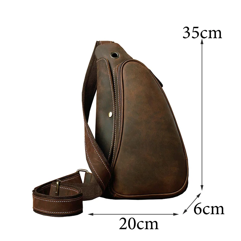 Сумка-мессенджер AETOO Мужская повседневная нагрудная сумка из воловьей кожи