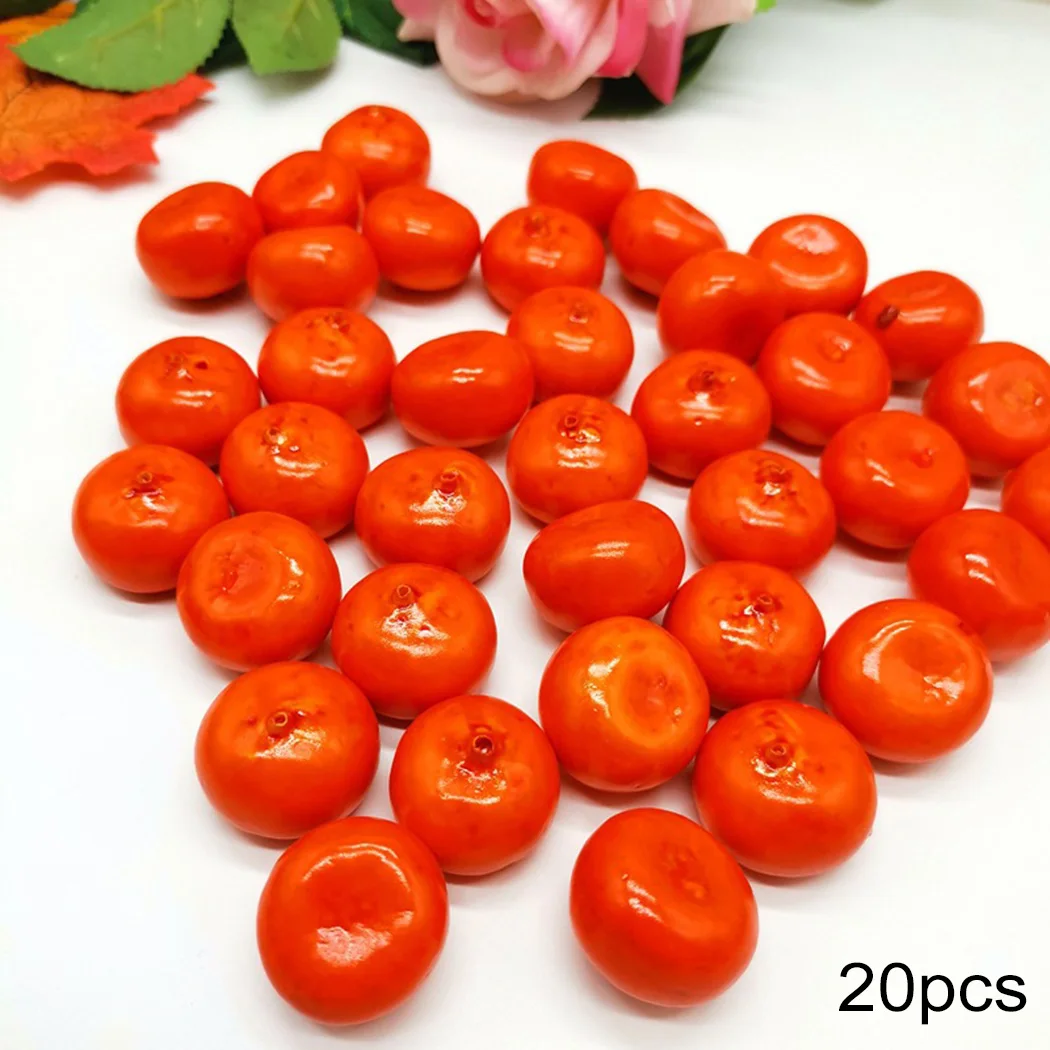 

Foam Artificial Orange Simulation Fruits Lifelike Party Vivid 20pcs/set